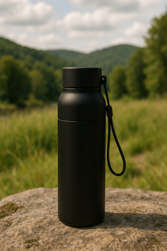 Термобутылка Button Black (черный) 7