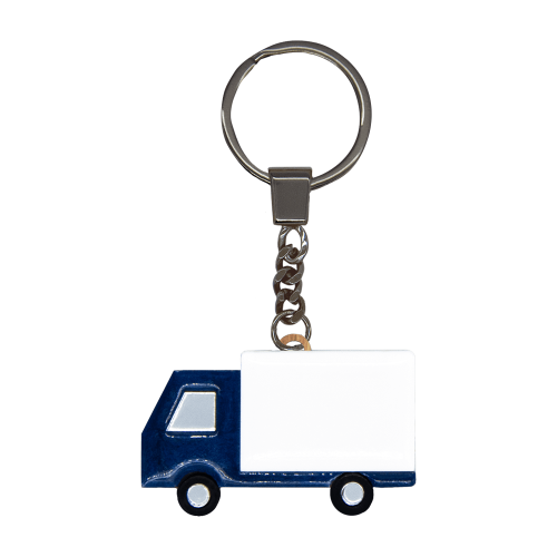 Брелок Грузовик (белый с синим) 2