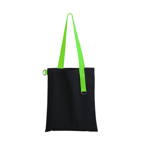 Шоппер Superbag black (чёрный с салатовым) 1