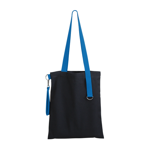 Шоппер Superbag black (чёрный с голубым) 4