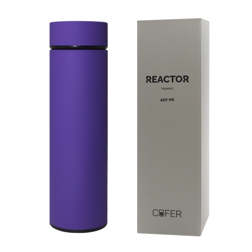 Термос Reactor софт-тач с датчиком температуры (фиолетовый) 4 Термос Reactor софт-тач с датчиком температуры (фиолетовый) 4