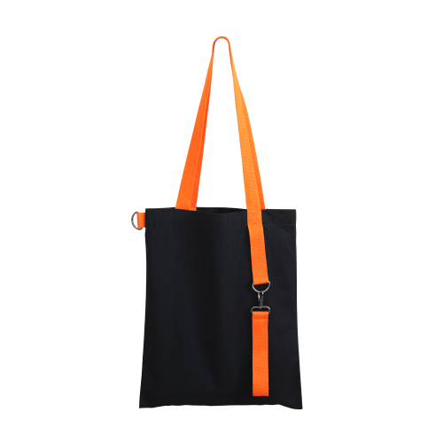 Шоппер Superbag black с ремувкой 4sb (чёрный с оранжевым) 1
