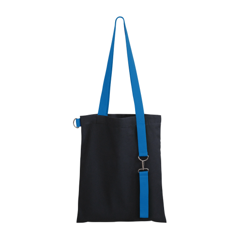 Шоппер Superbag black (чёрный с голубым) 3