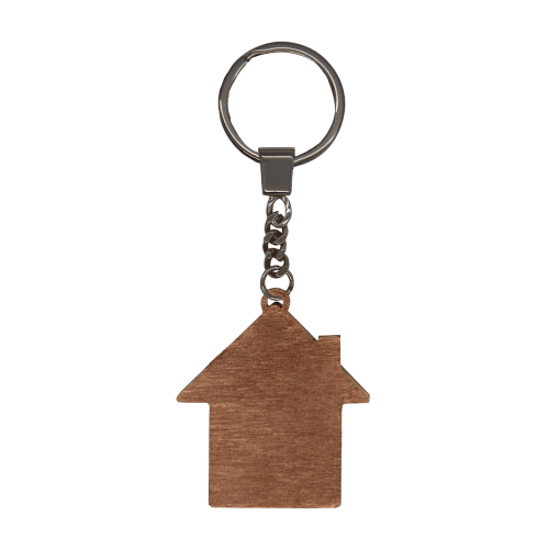 Брелок Дом (красный с золотом) 5