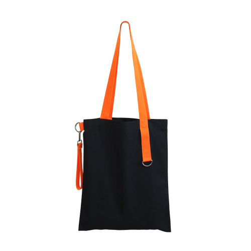 Шоппер Superbag black с ремувкой 4sb (чёрный с оранжевым) 2
