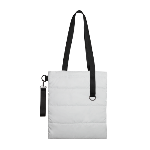 Шоппер Superbag Bubble, с кнопкой (белый с черным) 2