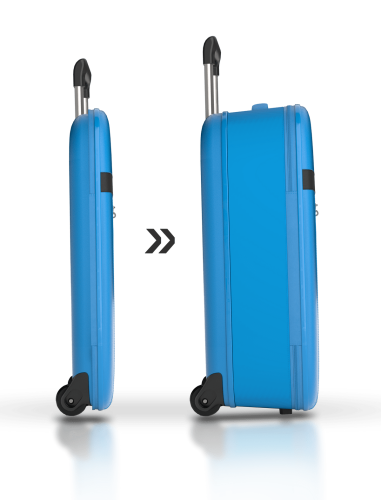 Чемодан складной Rollink Aura 55x40x20 см, 2 колеса, синий 16