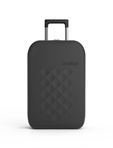 Чемодан складной Rollink Vega II 55x40x20 см, 2 колеса, черный 9
