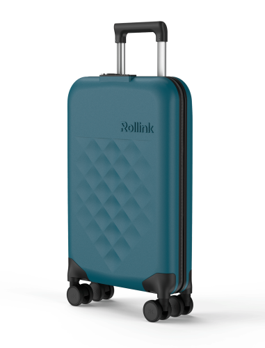 Чемодан складной Rollink Vega 360 55x40x20 см, 4 колеса, сине-зе 4 Чемодан складной Rollink Vega 360 55x40x20 см, 4 колеса, сине-зе 4