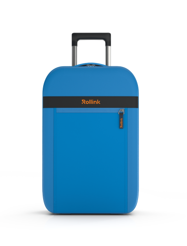 Чемодан складной Rollink Aura 55x40x20 см, 2 колеса, синий 19