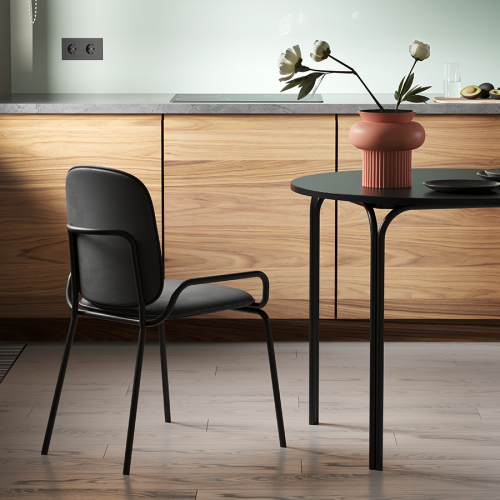 Стул ror, double frame, велюр, черный /черный 4