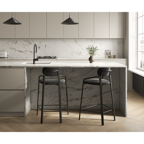 Стул полубарный ror, round, велюр, черный/черный 2