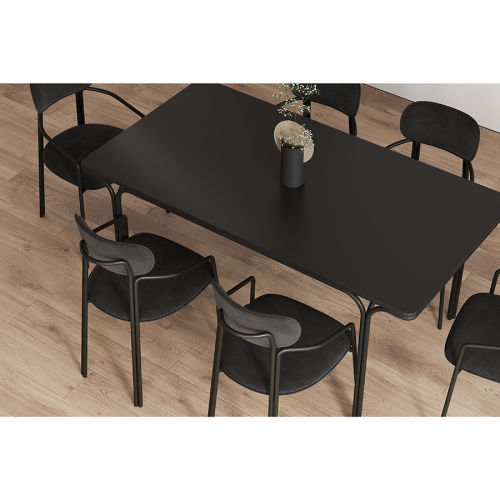 Стул ror, round, велюр, черный/черный 6