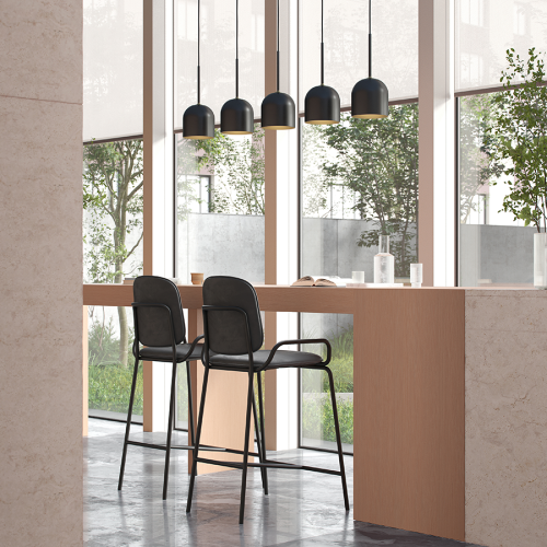 Стул полубарный ror, 2 frame, велюр, черный/черный 2