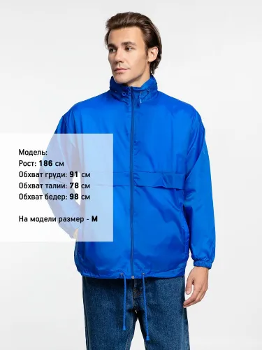 Ветровка из нейлона Surf 210 ярко-синяя (royal), размер XL 11